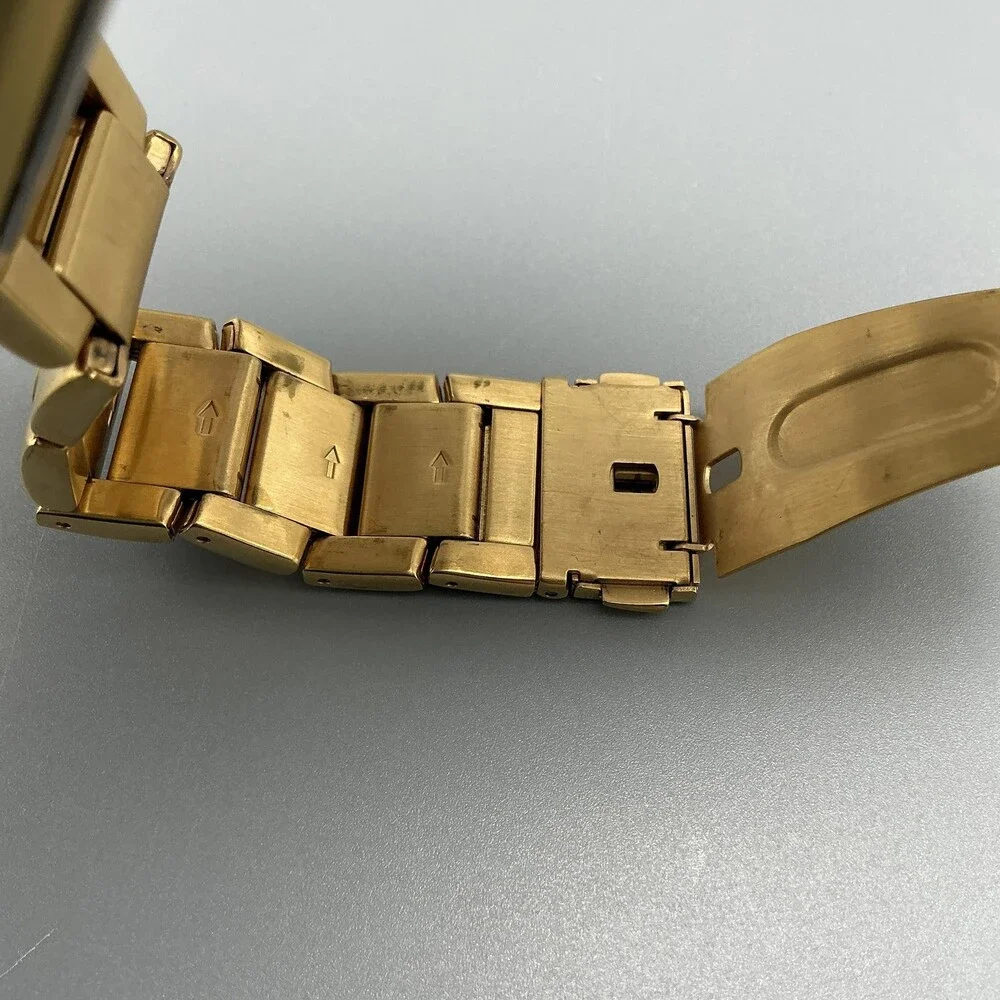 Armitron 20/4501GP Tank Mens Watch 31mm Brown Dial Gold Tone New Battery